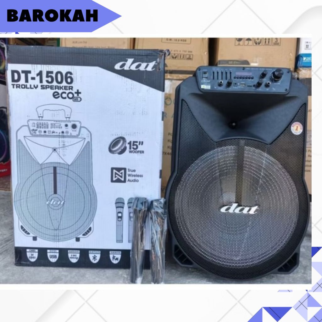 speaker dat bluetooth 15inch dt 1506 new