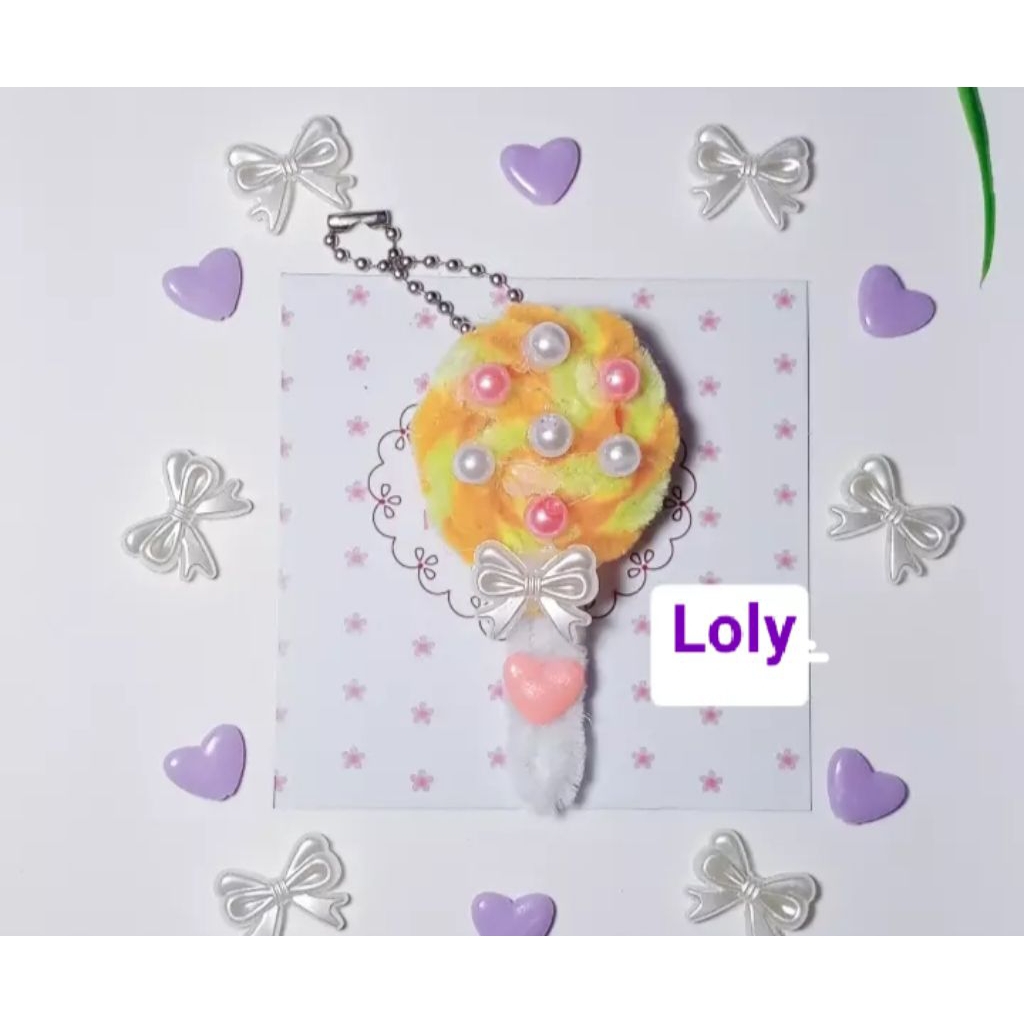 gantungan kunci lolipop / gantungan tas lolipop / keychain lolipop