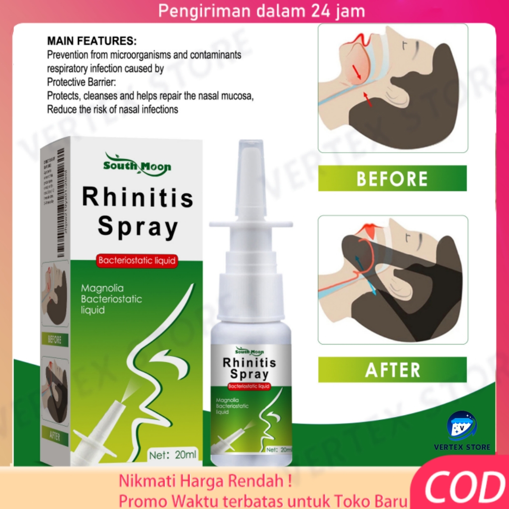 BiKang Rhinitis Spray Spray Rhinitis Herbal Redakan Hidung Tersumbat Pereda Gatal, Bersin, dan Alerg
