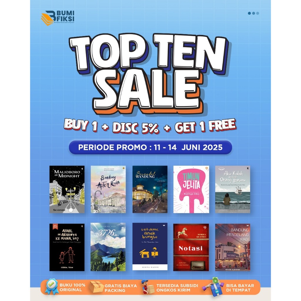 

TOP TEN SALE - BUY 1 GET 1 FREE - Bumifiksi (11 - 14 Juni)