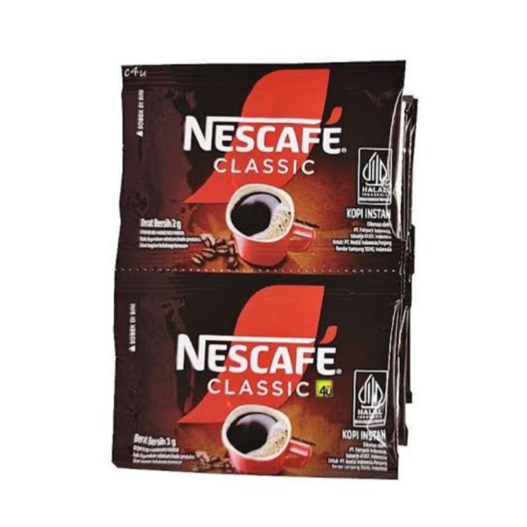 

NESCAFE Classic Kopi Instan Kopi Hitam 2g @ isi 10