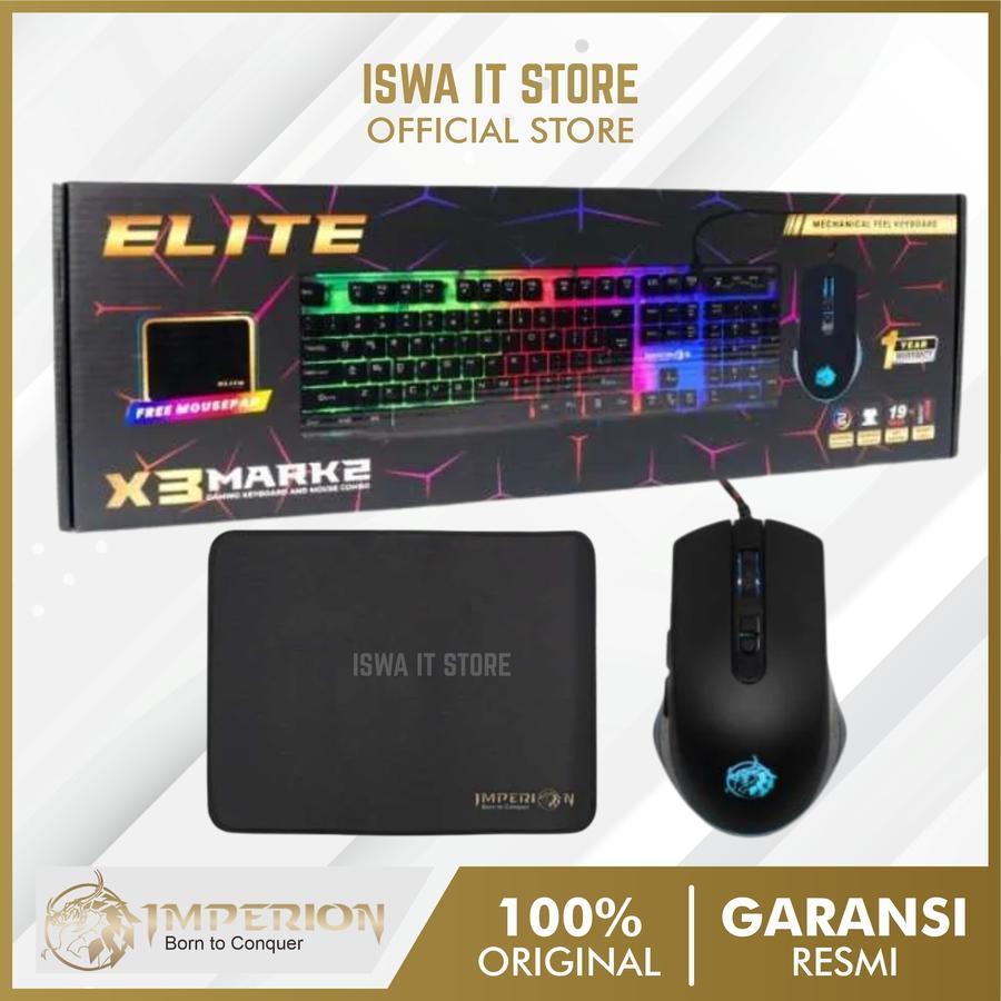 Imperion ELITE Gaming Keyboard Mouse Mousepad Combo X3MARK2