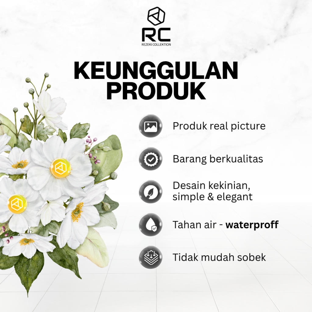 Totebag Wanita Putih Tas Jinjing Tote Bag Rezeki Collektion Kulit Sintetis Size 30x25x9 Cm