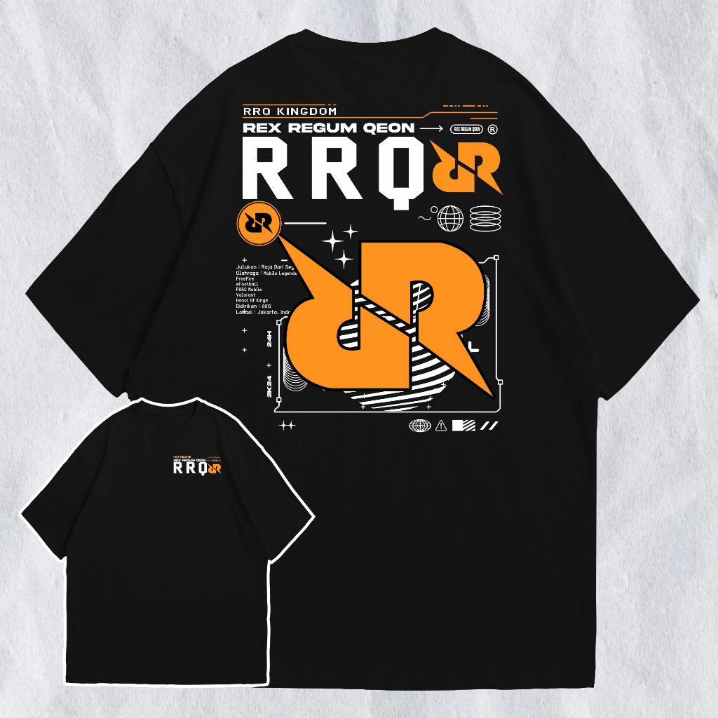 Tshirt Kaos RRQ Kingdom Rex Requm Qeon Esport Indonesia Streetwear New Series Combed 30s / Baju Espo
