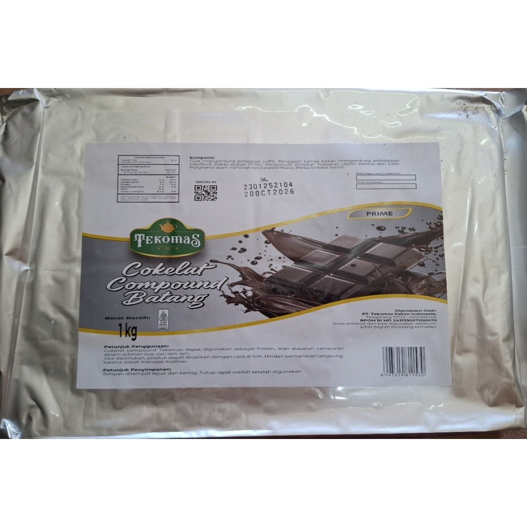

Cokelat compound batang Tekomas 1kg
