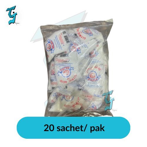 CITRIC ACID / CITRUN cap gajah. 1 Pak isi 20sachet @50g