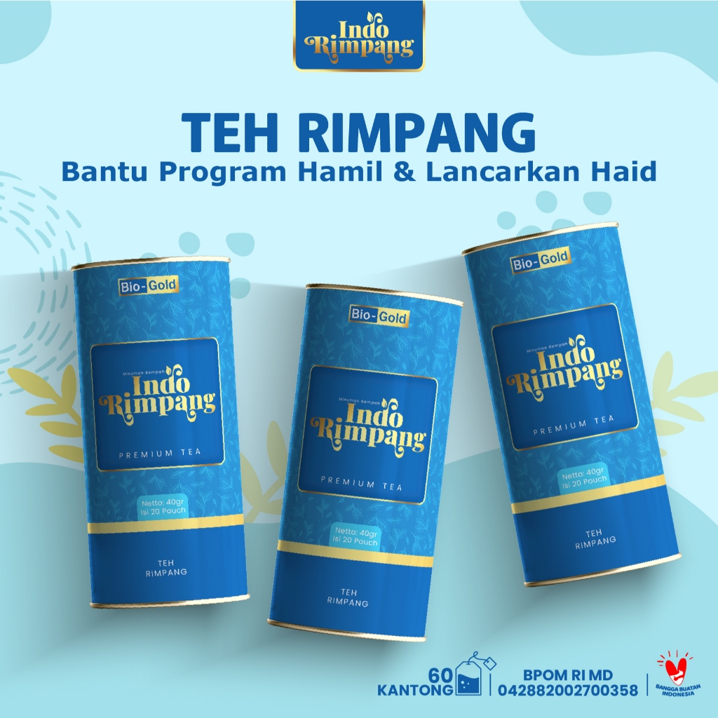 

Teh Rimpang Bio Gold 100% Alami - Teh Celup Herbal Menurunkan BB Melancarkan Haid Promil Bpom