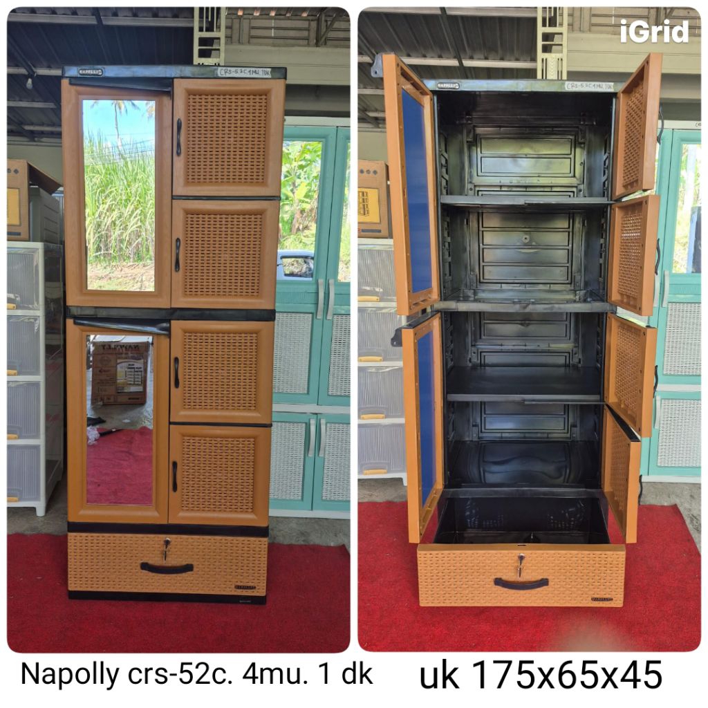 LEMARI PLASTIK NAPOLLY CERMIN