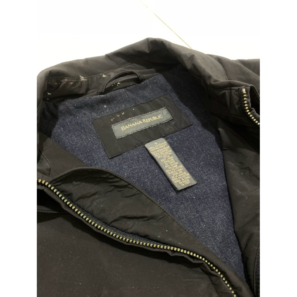 BANANA REPUBLIC - Jaket Outer Hitam Suede Preloved
