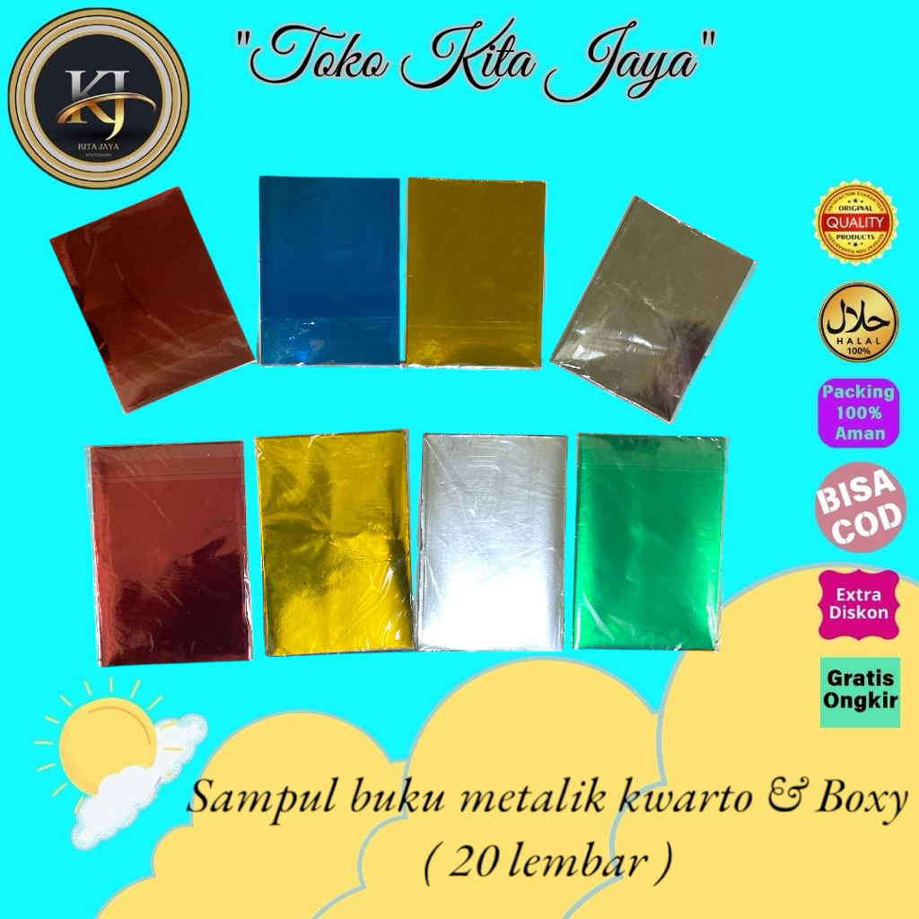 

Sampul kertas metalik Kwarto & Boxy ( 20 Lembar )