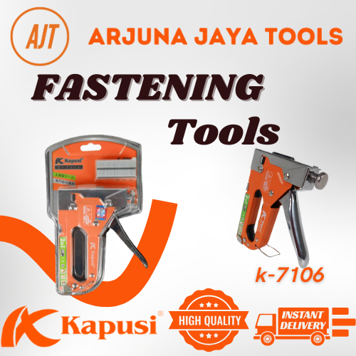 

KAPUSI Staple Gun Tembak Tacker Staples Stepler Hekter mollar 3in1 jok kulit kardus