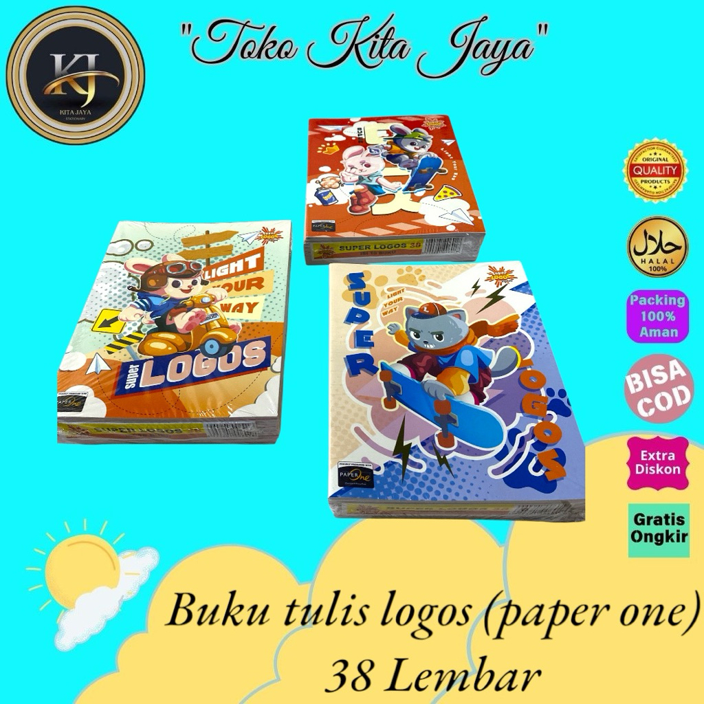 

Ay00! Buku tulis logos ( Paper one )38 Lembar