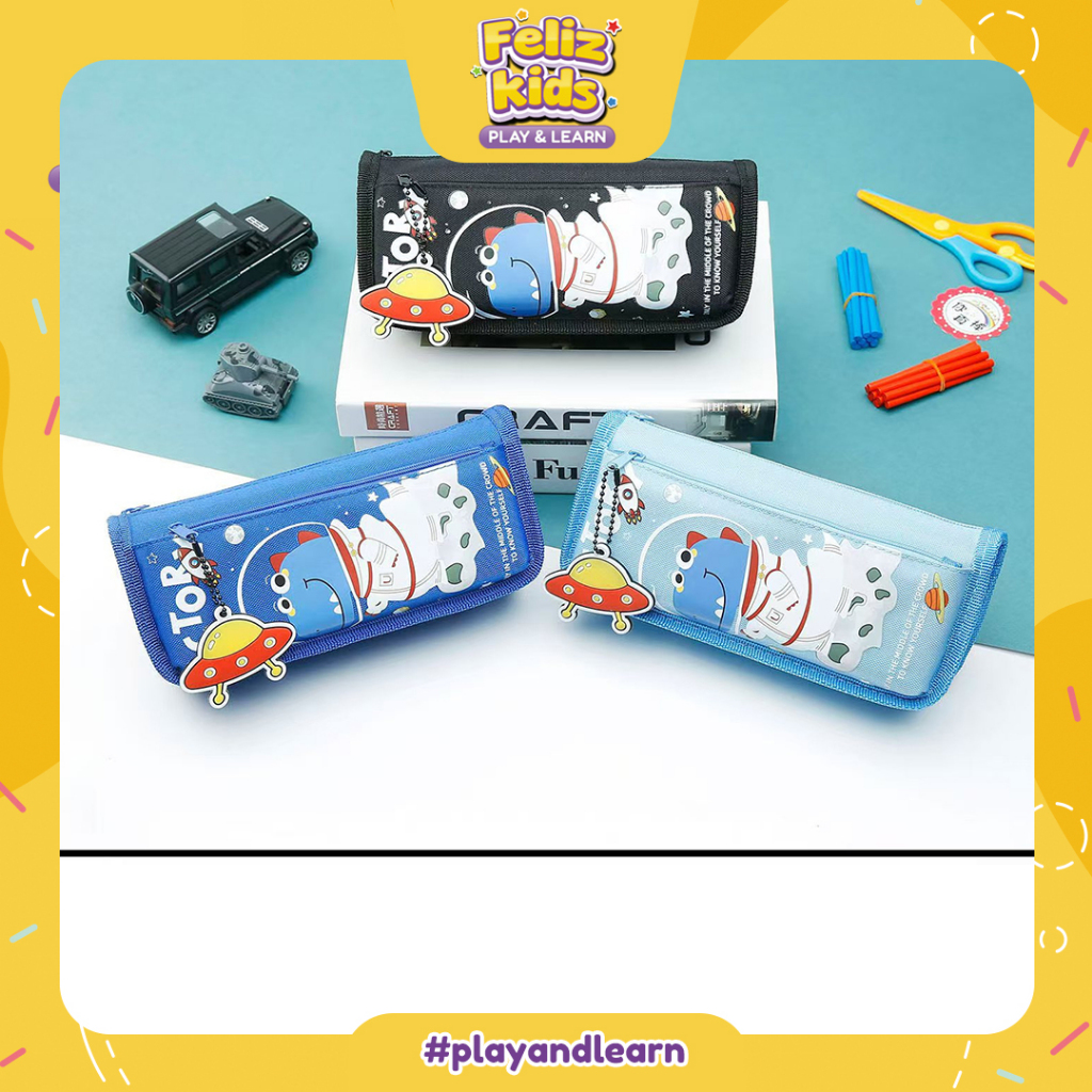

[FELIZKIDS] [ATK49] Tempat Pensil Kotak Pensil Pinsil Kain Jumbo Tebal 2 Sleting