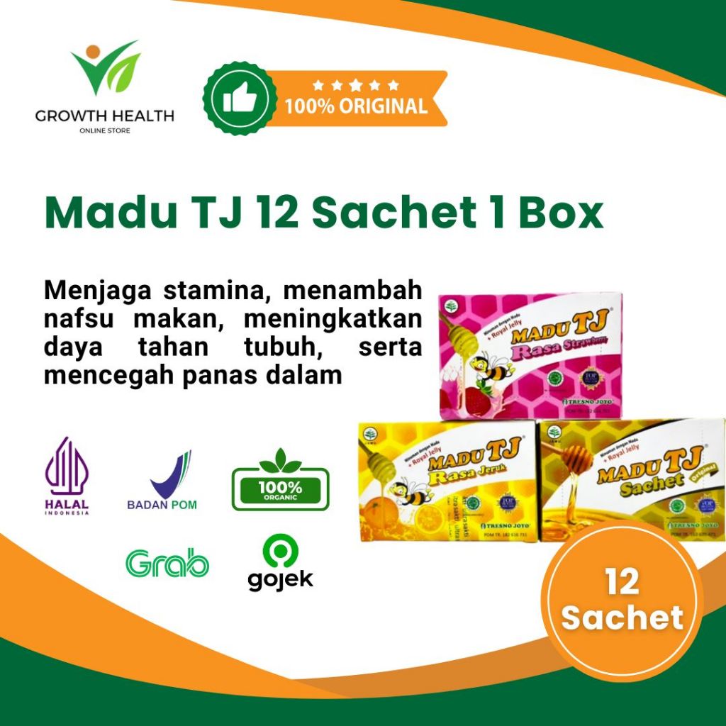 

Madu TJ 12 Sachet 1 Box Isi 12 Meningkatkan Daya Tahan Tubuh