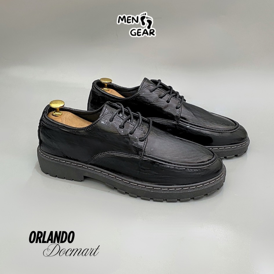 MENFOOTGEAR Orlando Sepatu Docmart Pria Original Sepatu Kerja Pantofel Formal Hitam