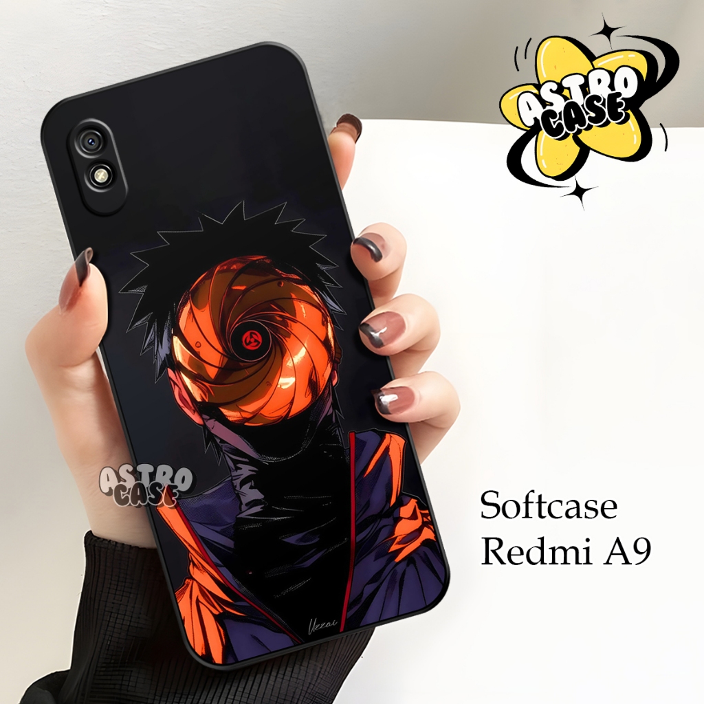 Astrocase- Case Redmi 9A New Full Cover Motif Obito - Cassing Redmi 9a Full karet Case Keren Redmi A