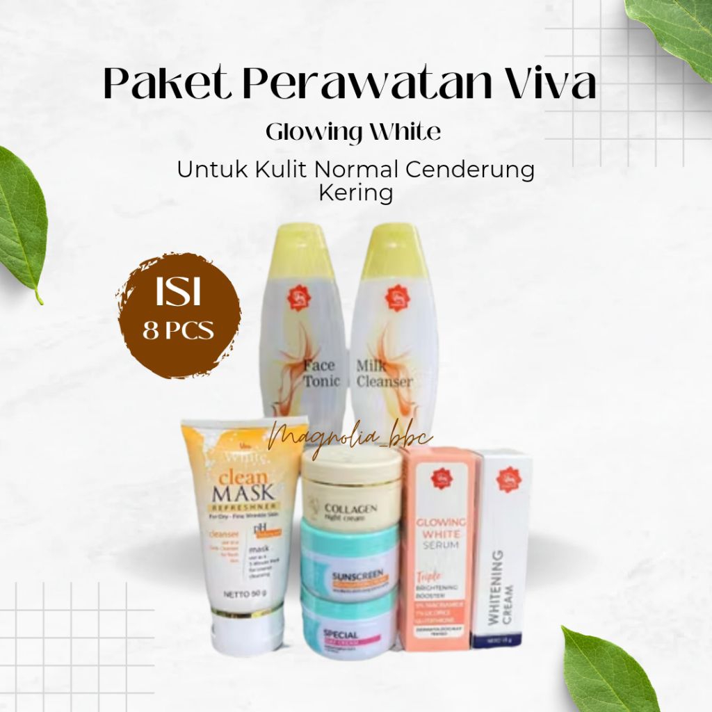 Viva Glowing White - Paket Pemutih dan Glowing Viva Cosmetics