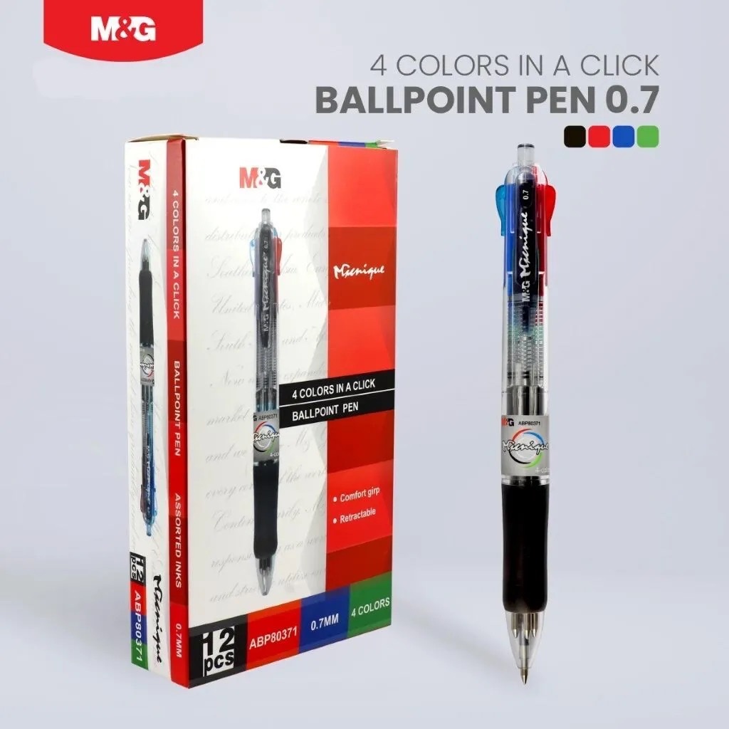 

M&G Pulpen 4 Warna Ball Pen 0.7mm ABP803R5