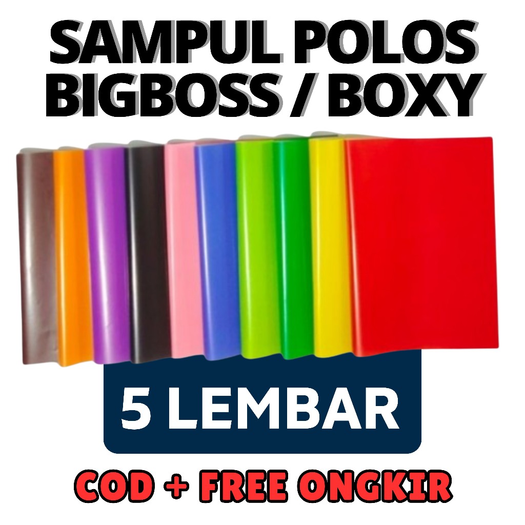 

5 Lembar!!! Sampul Warna Big Boss Boxy Polos I Sampul Polos Buku Warna Bigboss Boxy I Sampul Buku Berwarna Ukuran BigBoss I Sampul Buku Boxy I Sampul Buku Warna Warni Ukuran Bigboss dan Boxy