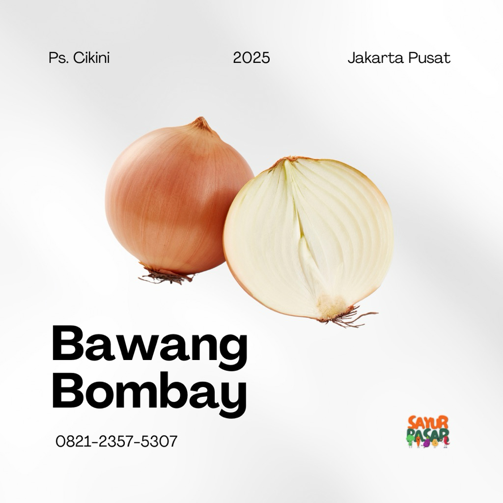 

Bawang Bombay Segar 500gr – Harum, Besar, dan Manis
