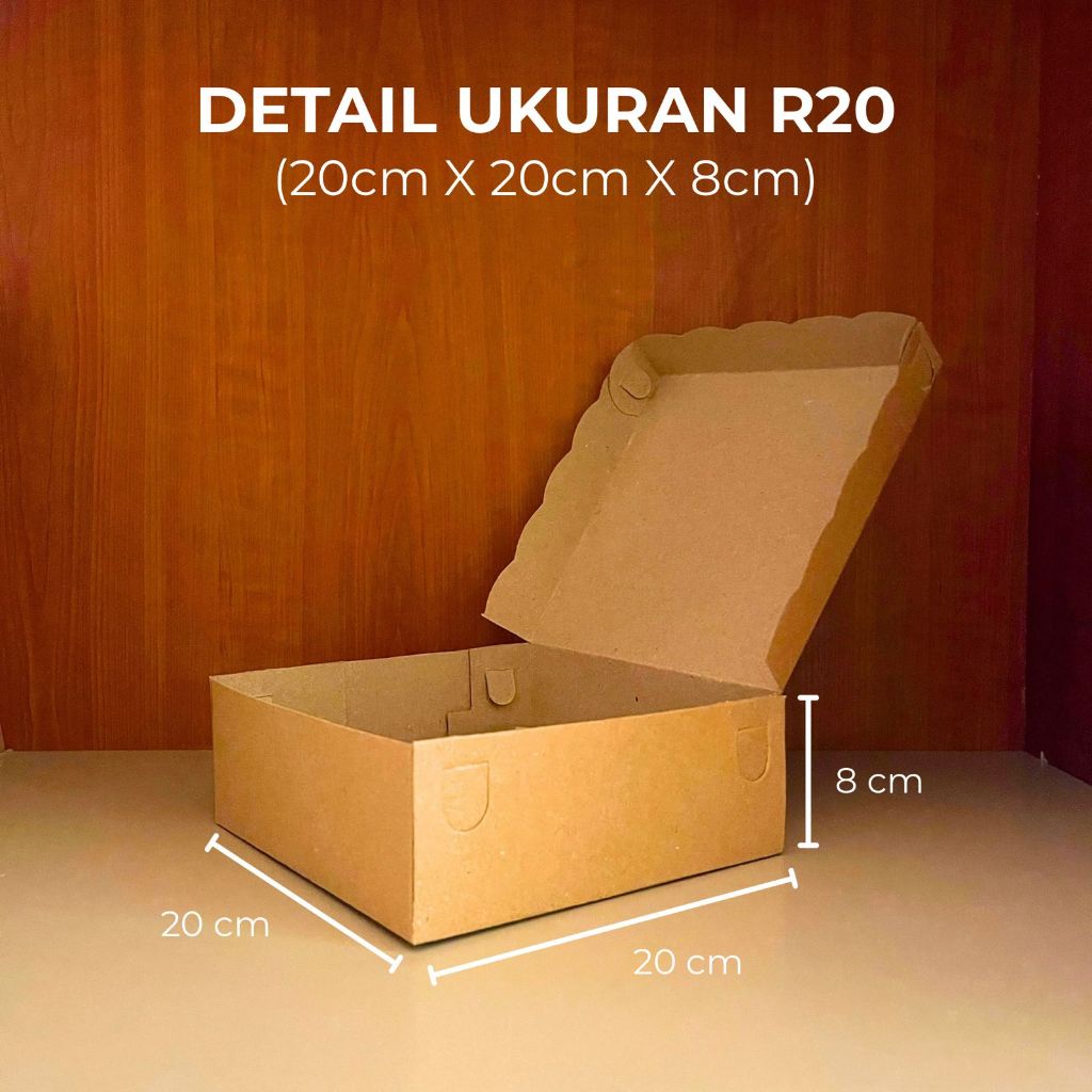 

(Grosir) Dus Nasi Kotak R20 + Mika Coklat 20x20 kardus Hajatan Wadah Makanan Untuk Acara Berkatan
