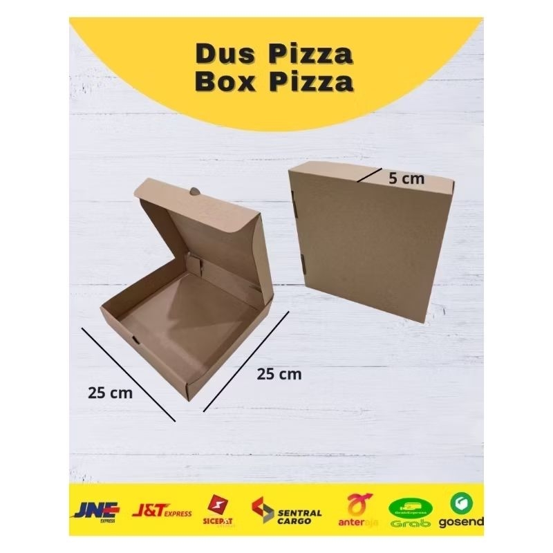 

Dus Pizza | Box Pizza | diecut Ukuran 25x25x5 cm kotak kemasan pizza