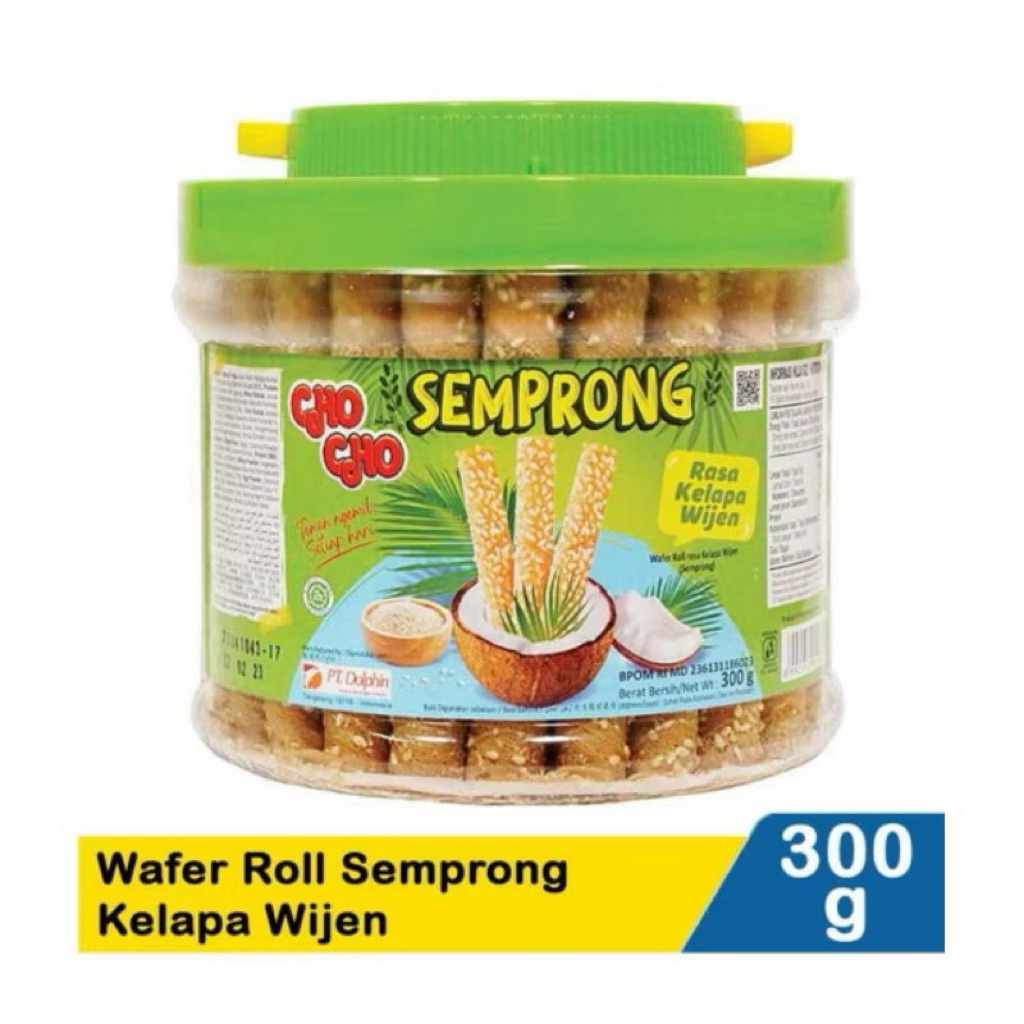 

Cho Cho Semprong Kelapa Wijen 300 Gram Coconut Eggroll Toples