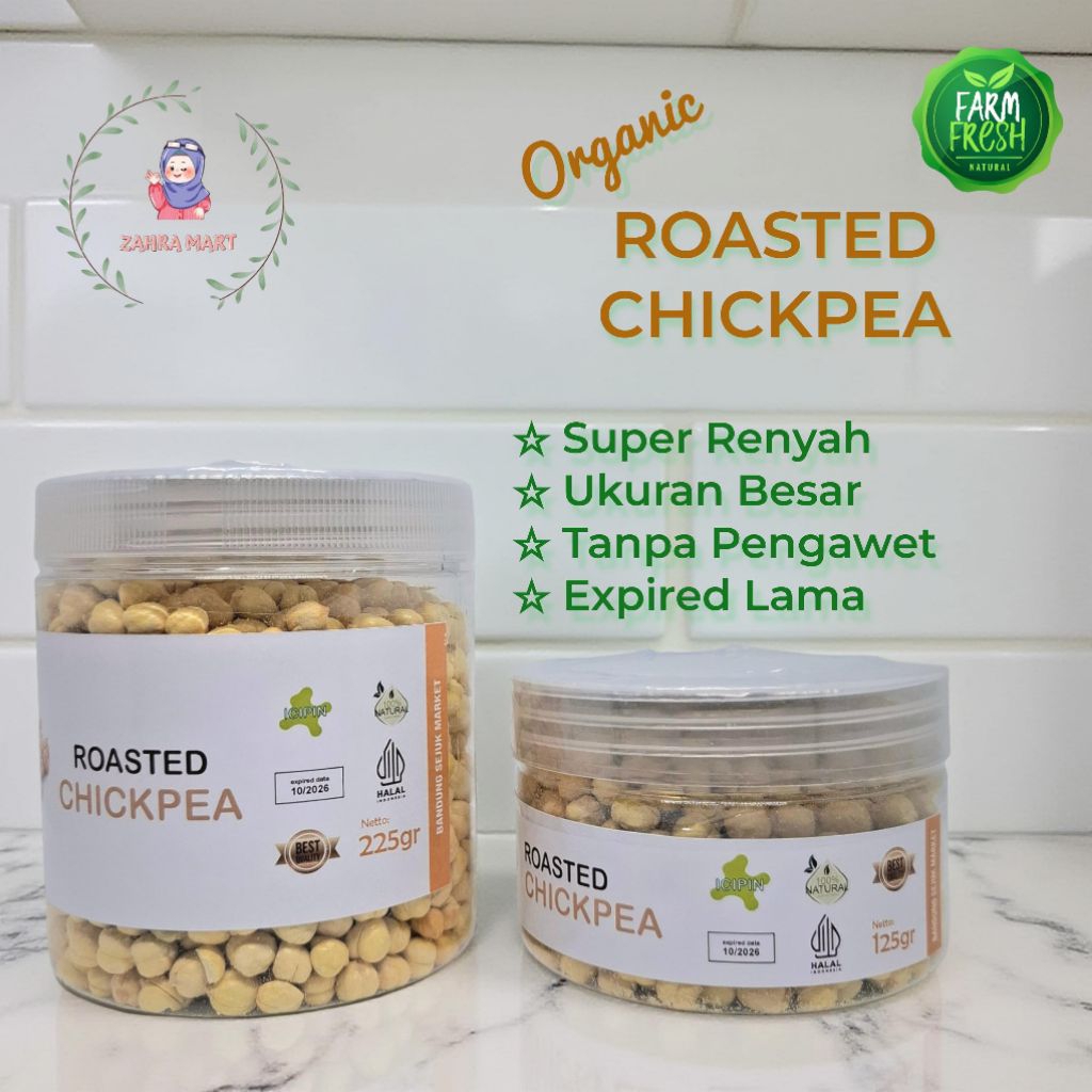 

Kacang Arab Premium / Roasted Chickpea 125gram & 225gram murah dan lezat