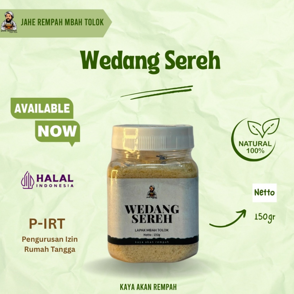 

WEDANG JAHE SEREH INSTAN MBAH TOLOK PENURUN KOLESTEROL