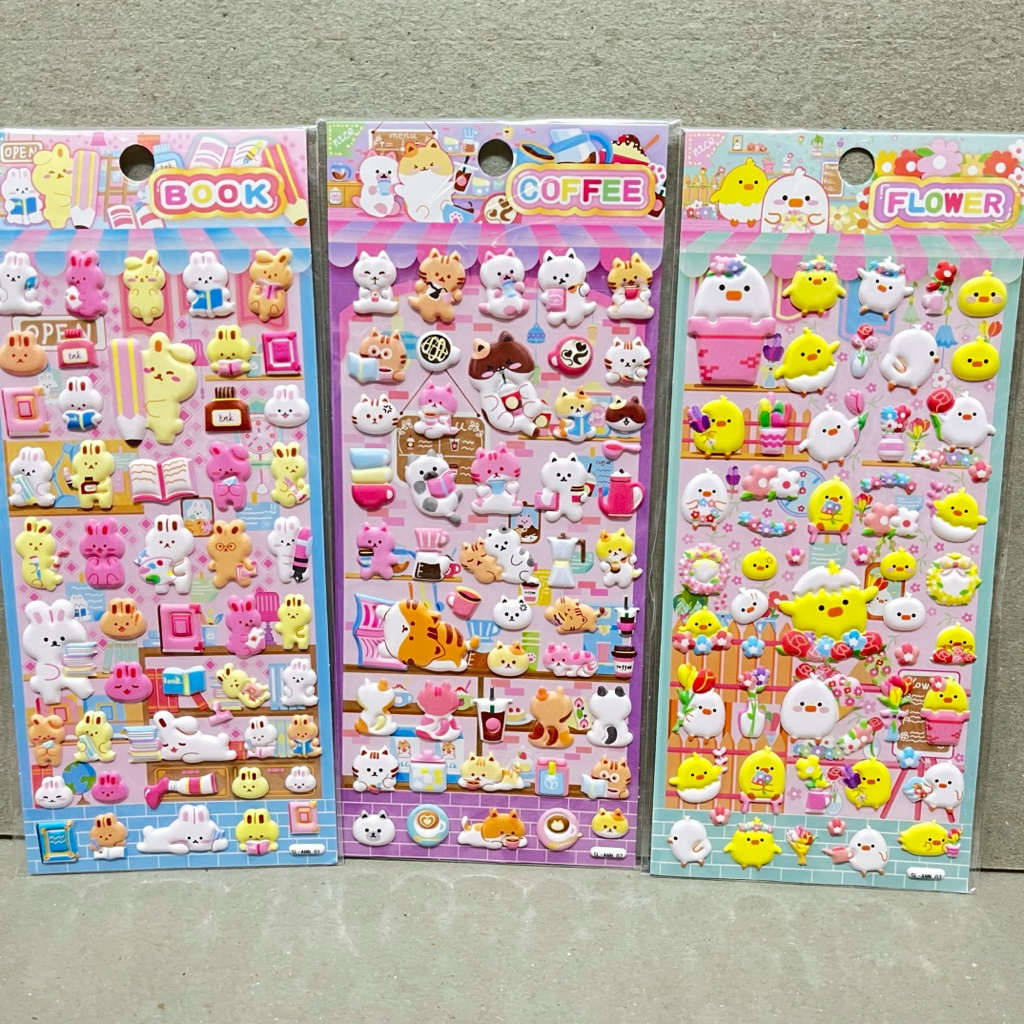 

Stiker Timbul / Stiker Hewan / Stiker Kucing / Stiker Bebek / Stiker Kelinci