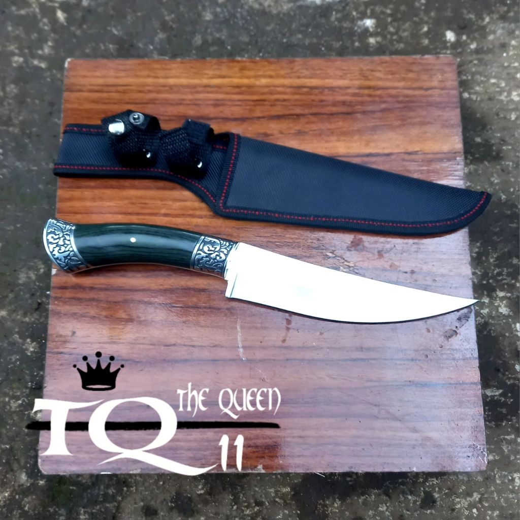 pisau bushcraft camping hiking outdoor stainless steel anti karat tq11