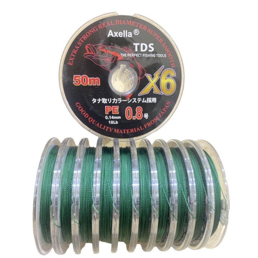 Senar Pancing PE X6 Axella TDS 50M