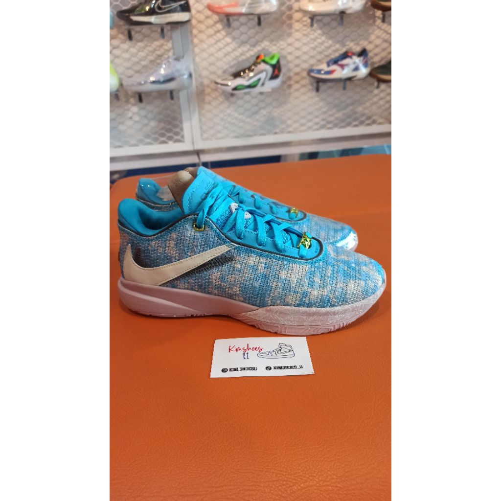 Sepatu Basket NIKE LEBRON XX ASW EP BLUE LIGHTNING ORIGINAL