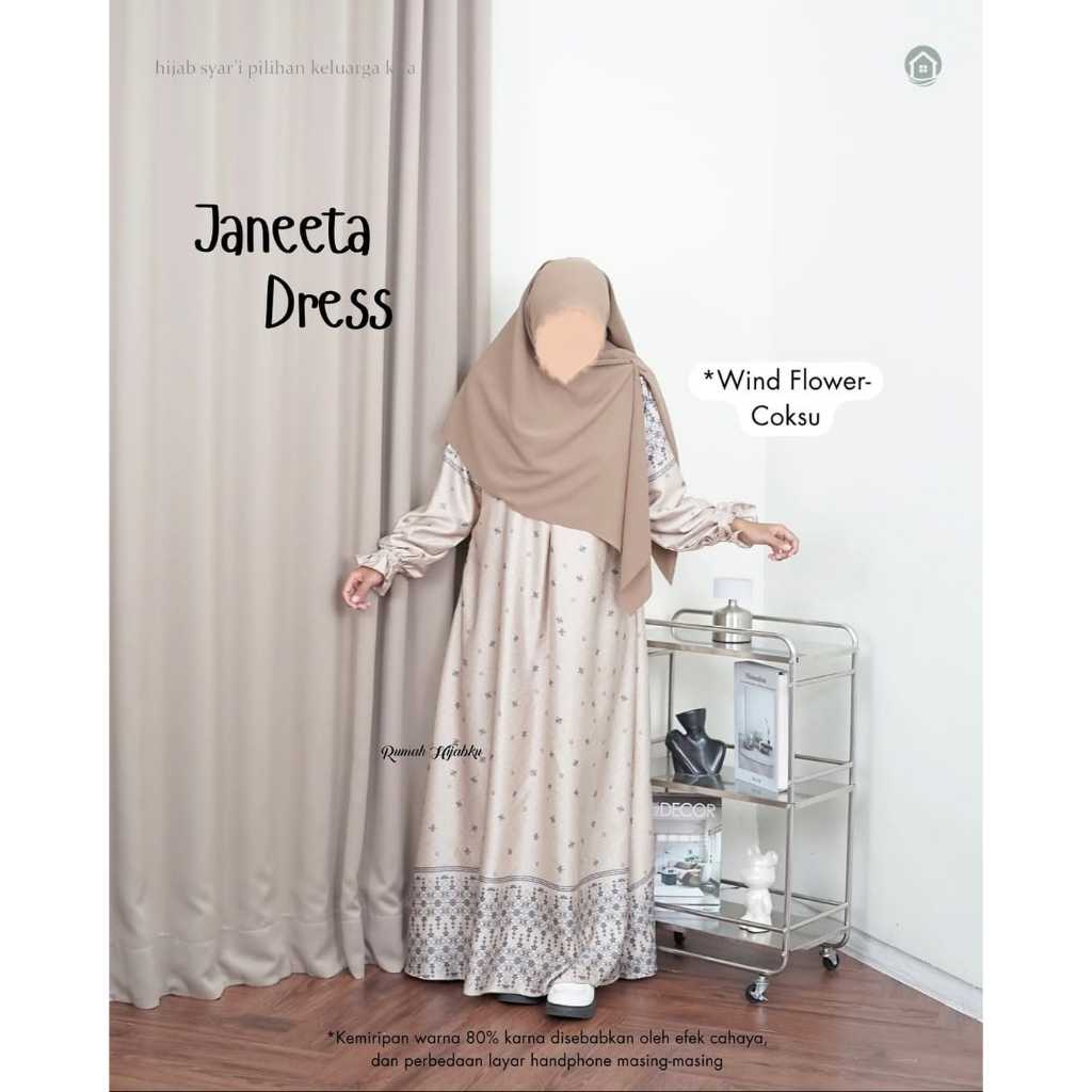 baju gamis janeeta dress dior silk rumah hijab