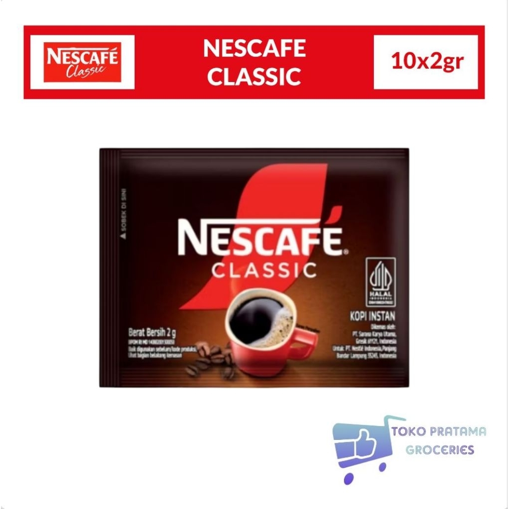 

NESCAFE CLASSIC SACHET 1 RENCENG 10x2g