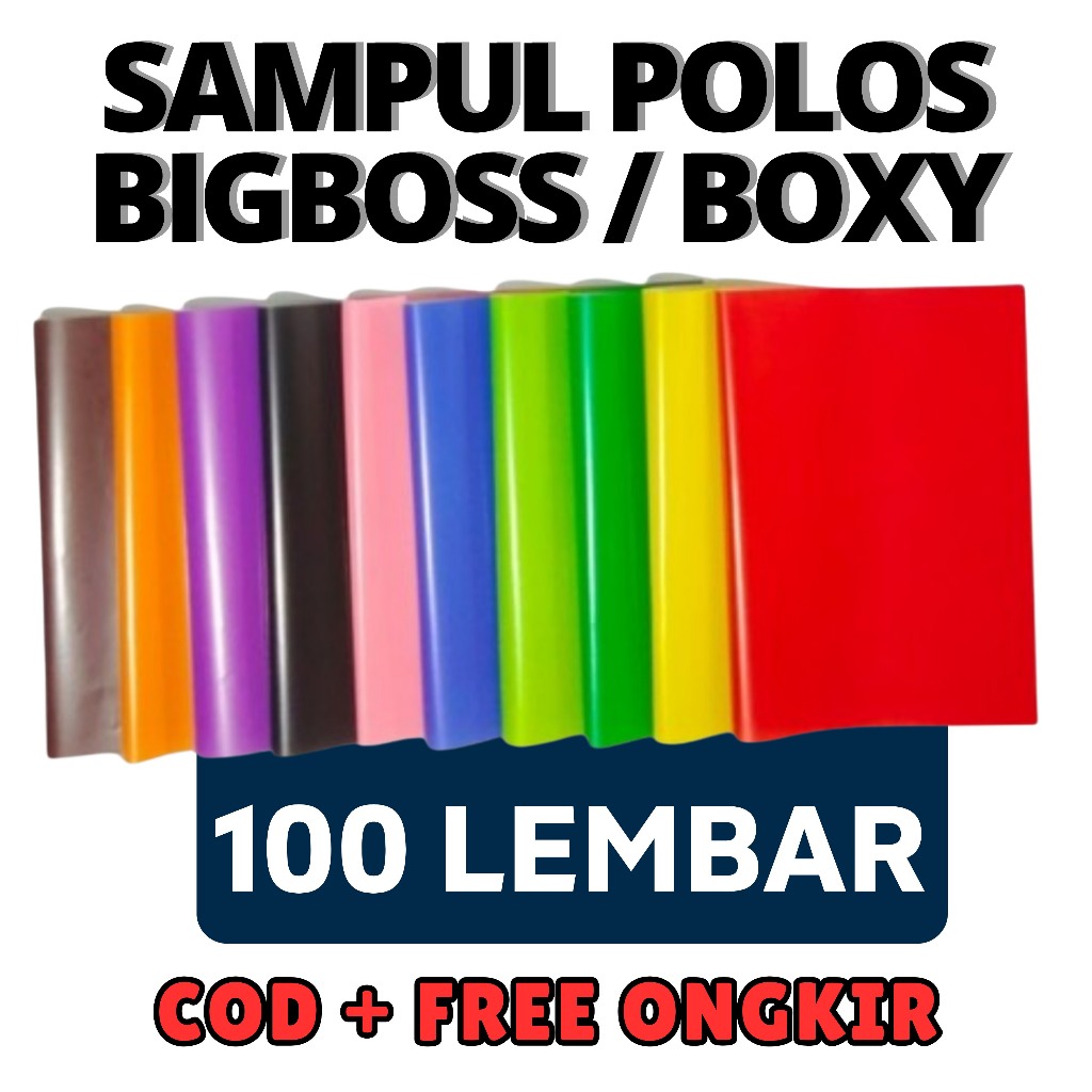 

100 Lembar!!! Sampul Warna Big Boss Boxy Polos I Sampul Polos Buku Warna Bigboss Boxy I Sampul Buku Berwarna Ukuran BigBoss I Sampul Buku Boxy I Sampul Buku Warna Warni Ukuran Bigboss dan Boxy