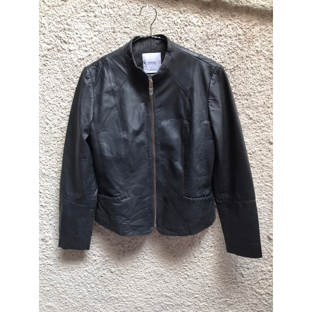 Mango biker leather jacket