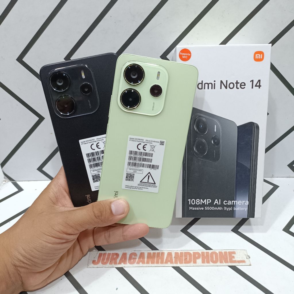 REDMI NOTE 14 4G 8/256GB 8/128GB HP BEKAS SECOND FULLSET