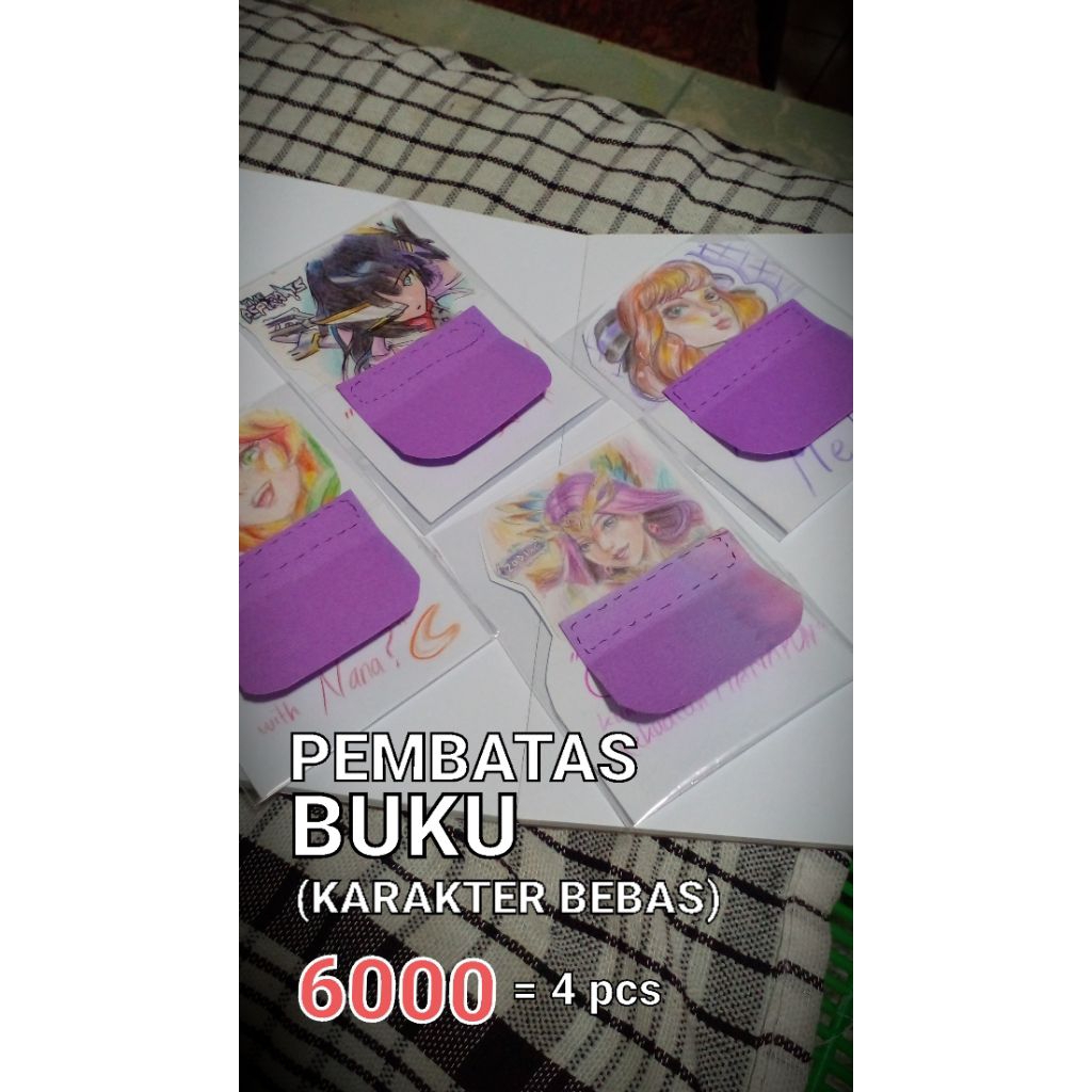 

Bookmark [PEMBATAS BUKU] (4 pcs) cocok untuk novel, buku pelajaran, dll