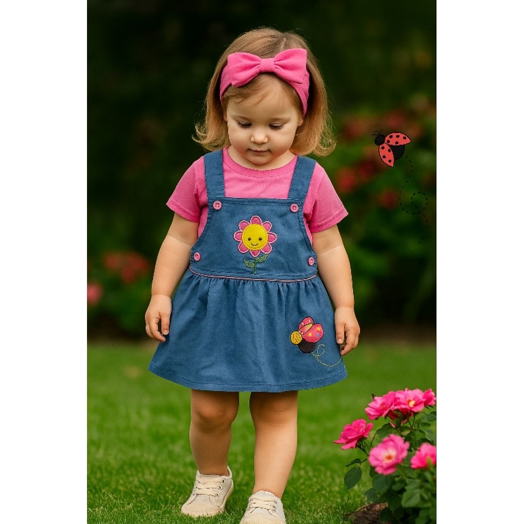 OVERALL JEANS BAYI PEREMPUAN 3-6 BULAN PIPINIKO
