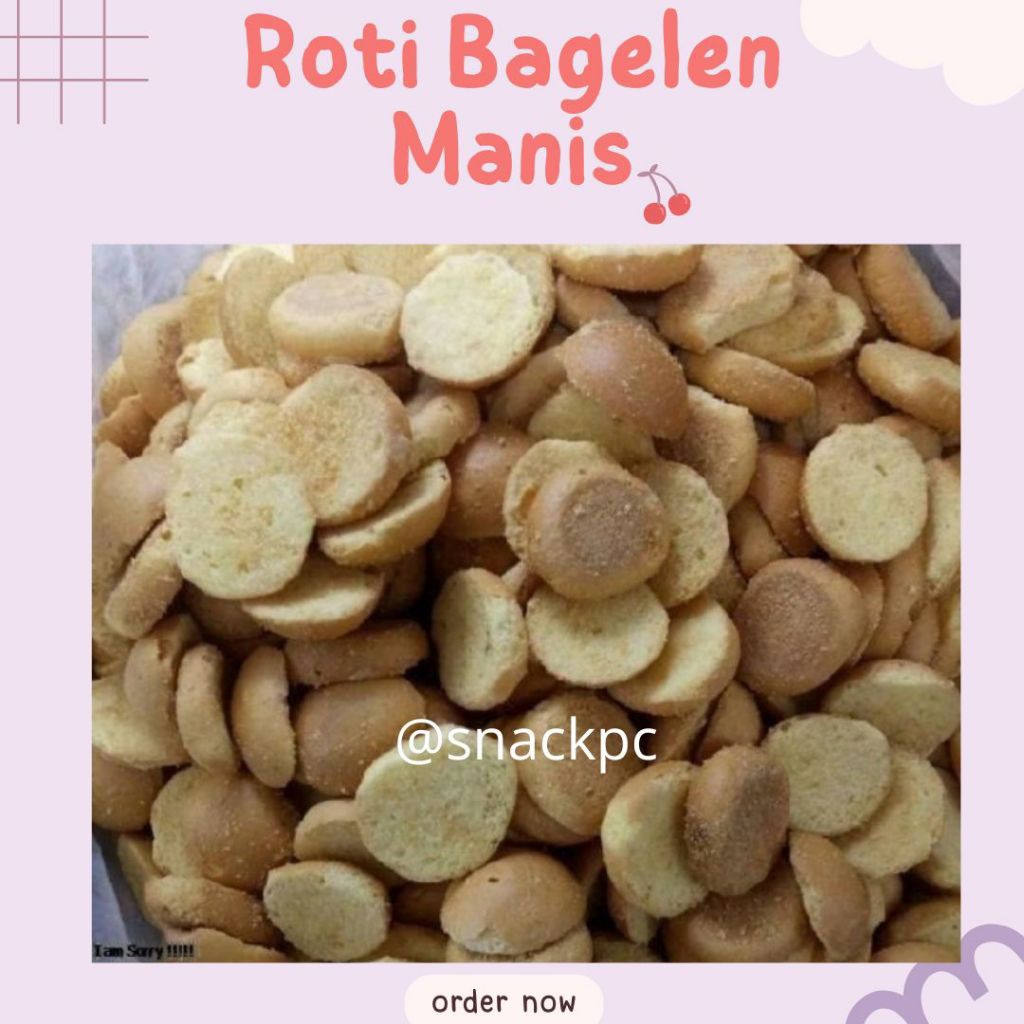 

ROTI BAGELAN 1KG KUE KERING ROTI BAGELED