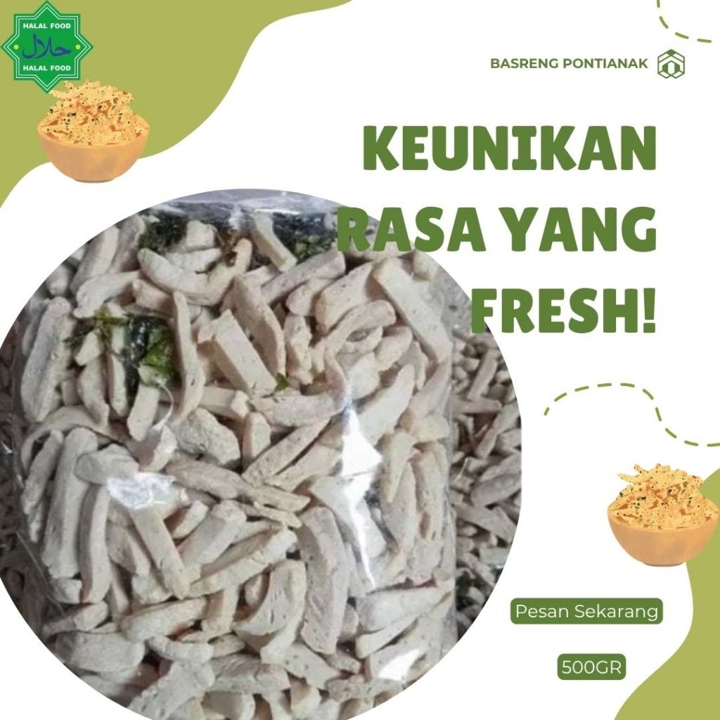 

Stik Basreng Bakso Goreng Ikan Berkualitas Gurih Renyah Original Kemasan 1/2 kg