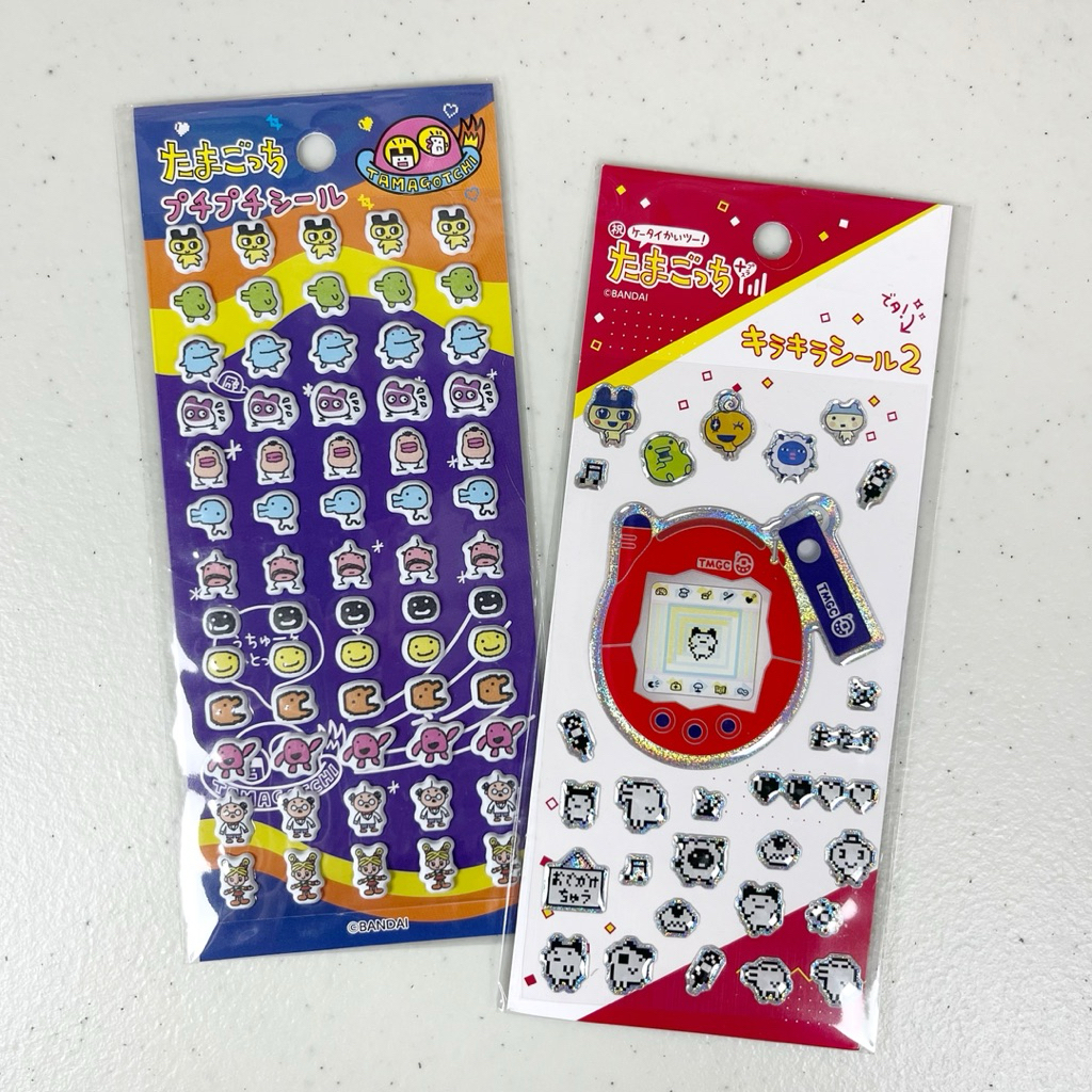 

bandai tamagotchi sticker set ( > 〰 < )♡