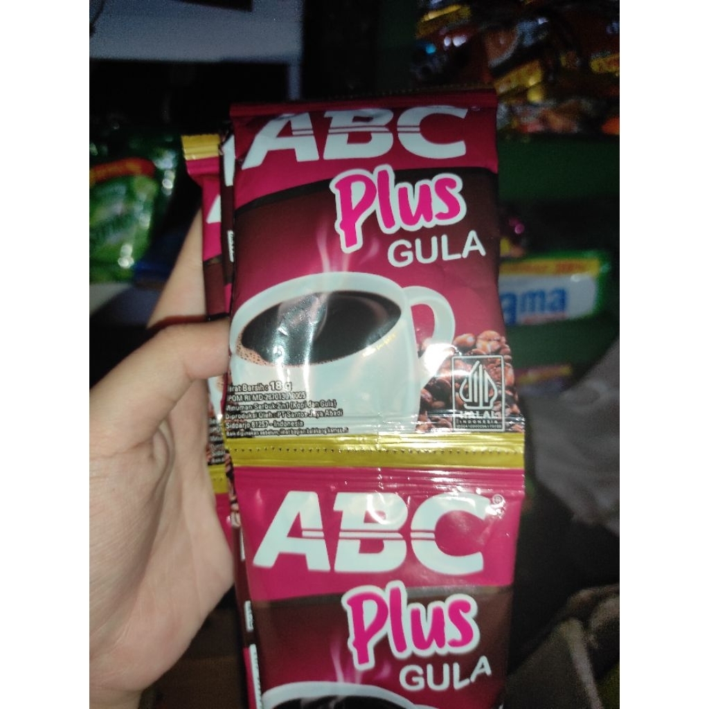 

ready kopi ABC plus gula 1renceng