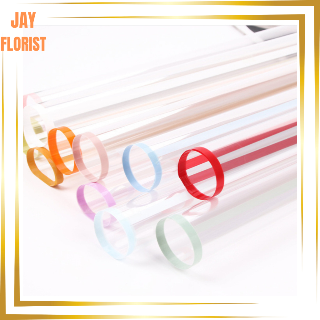 

KB6007 20LEMBAR Flower Wrapping Transparant Line Color Kertas Buket Bunga Cellophane