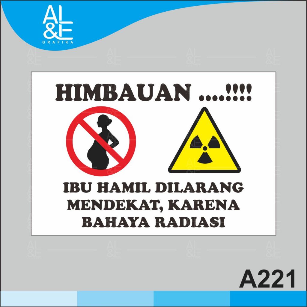 

A221 - Acrylic Sign, Stiker Ibu Hamil Dilarang Mendekat, Bahaya Radiasi, Tahan Air, Premium dan Murah