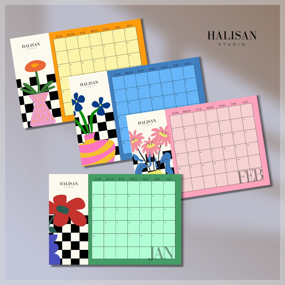 

Kalender Meja 2025 - Aesthetic Flower Calender Planner 2025