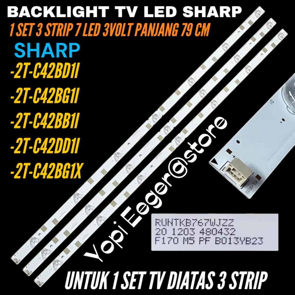 BACKLIGHT TV LED SHARP 42 INCH 2T-C42BD1I- 2T-C42BG1I- 2T-C42BB1I- 2T-C42DD1I- 2T-C42BG1X BACKLIGHT 