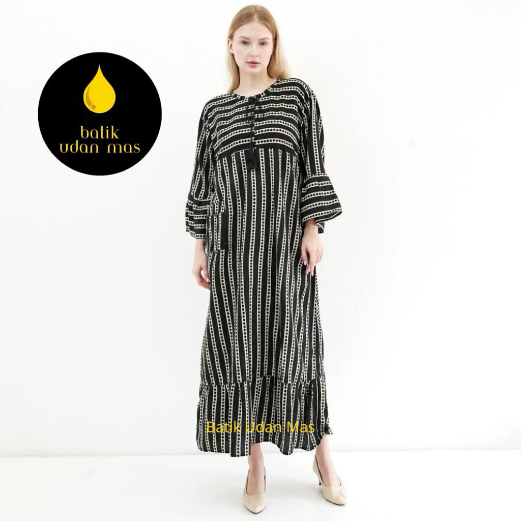 Batik udan mas- Dress Tsamira bahan rayon premium/gamis Valeria kekinian/Dress Jumbo Oversize Midi-