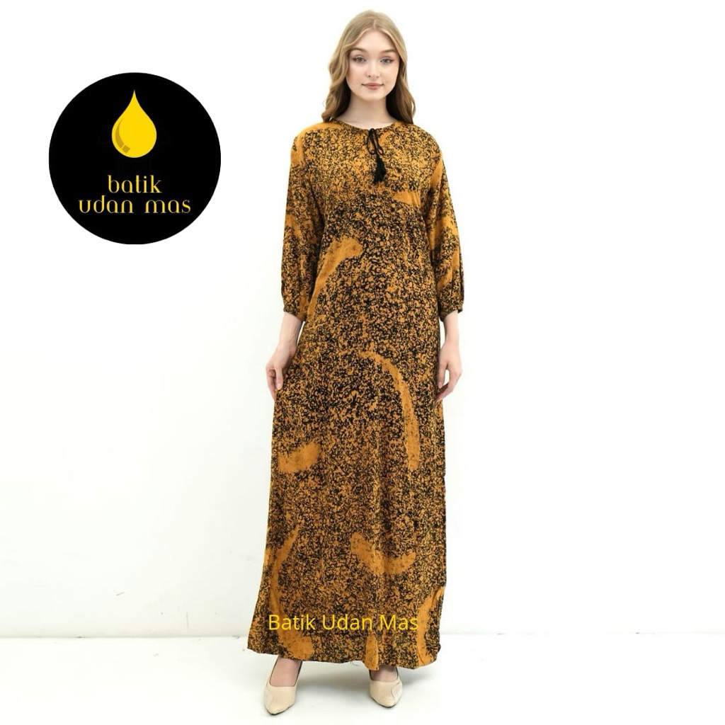 Batik udan mas- Dress Lovita Bahan Rayon premium/Gamis Lovita kekinian/Dress Jumbo Oversize Midi -Me